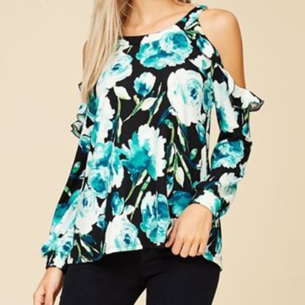 Janice Cold Shoulder Top Brand New Poly/Spande